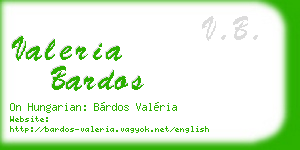 valeria bardos business card